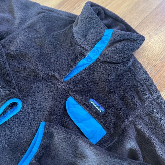 Patagonia Women's Retro Re-Tool Snap-T Pullover Size Medium Chocolate Brown/Teal - Picture 6 of 6